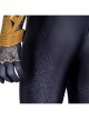Spider-Man No Way Home Peter Parker Black Golden Battle Suit Halloween Cosplay Costume Full Set