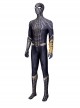 Spider-Man No Way Home Peter Parker Black Golden Battle Suit Halloween Cosplay Costume Full Set