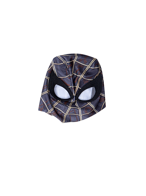 Spider-Man No Way Home Peter Parker Black Golden Battle Suit Halloween Cosplay Costume Head Cover