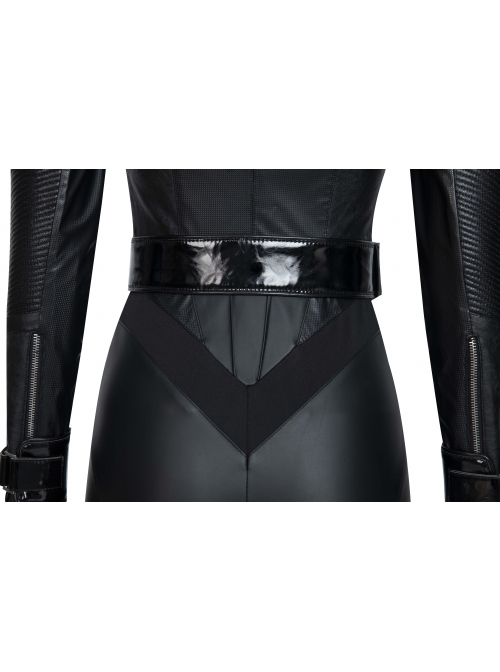 The Batman 2022 Catwoman Selina Kyle Black Battle Suit Halloween Cosplay Costume Set