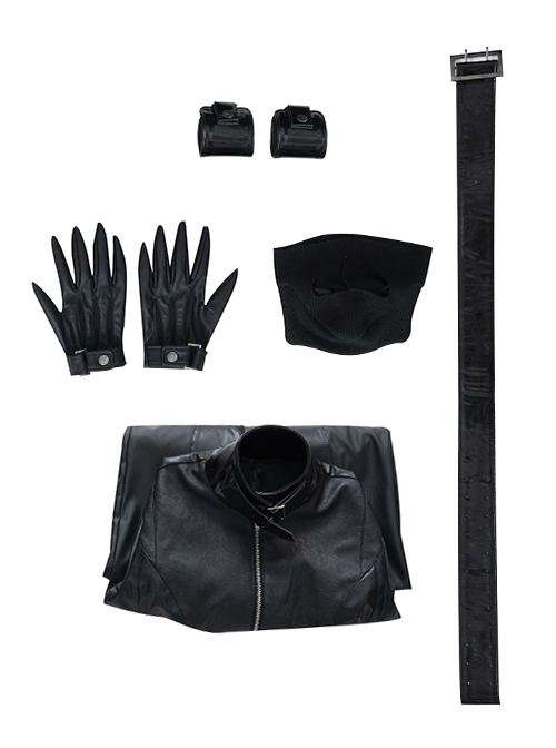The Batman 2022 Catwoman Selina Kyle Black Battle Suit Halloween Cosplay Costume Set