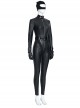 The Batman 2022 Catwoman Selina Kyle Black Battle Suit Halloween Cosplay Costume Set