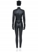 The Batman 2022 Catwoman Selina Kyle Black Battle Suit Halloween Cosplay Costume Set