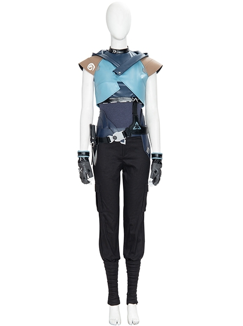 Game Valorant Duelist Jett Initial Skin Halloween Cosplay Costume Set