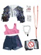Birds Of Prey And The Fantabulous Emancipation Of One Harley Quinn Coloured Ribbons Jacket Suit Halloween Cosplay Costume Set
