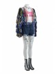 Birds Of Prey And The Fantabulous Emancipation Of One Harley Quinn Coloured Ribbons Jacket Suit Halloween Cosplay Costume Set