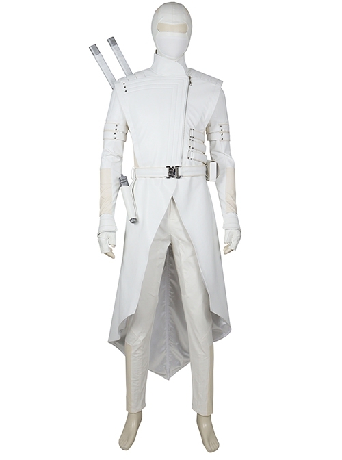 G.I.Joe Retaliation Storm Shadow White Battle Suit Halloween Cosplay Costume Set