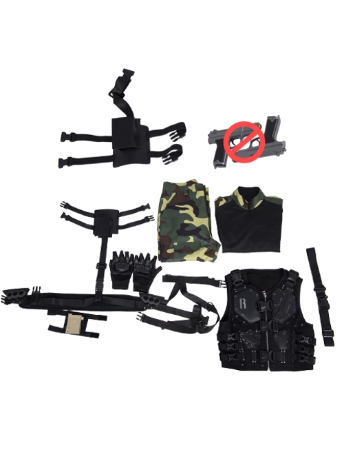 G.I.Joe Retaliation Roadblock Dwayne Johnson Halloween Cosplay Costume Set