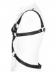 Male Punk Stylish Cross Shape Design Leather Splicing Ring Buckle Metal Trim On Shoulder Accessories