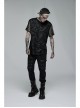 Punk Stylish Metal Spike Decoration Non-Stretch Woven Fabric Large Pin Metal Chain Male Hat