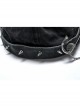 Punk Stylish Metal Spike Decoration Non-Stretch Woven Fabric Large Pin Metal Chain Male Hat