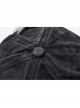 Punk Stylish Metal Spike Decoration Non-Stretch Woven Fabric Large Pin Metal Chain Male Hat