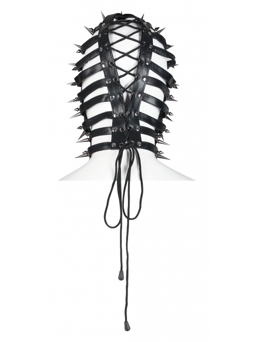 PU Material Different Length Designs Metal Cone Personalized Cross Rope Male Headgear