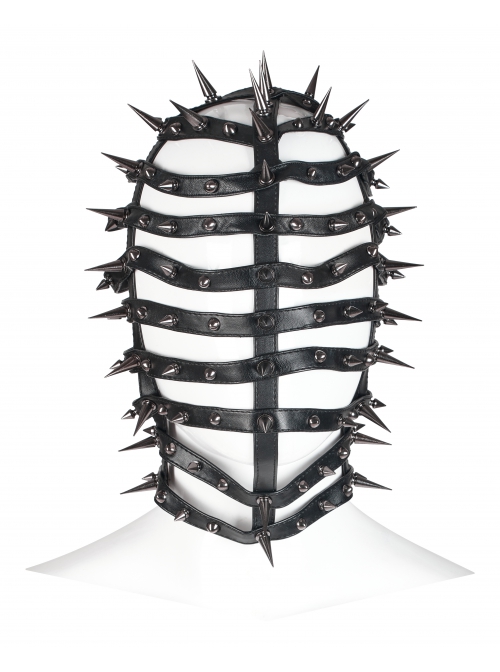 PU Material Different Length Designs Metal Cone Personalized Cross Rope Male Headgear