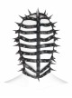 PU Material Different Length Designs Metal Cone Personalized Cross Rope Male Headgear
