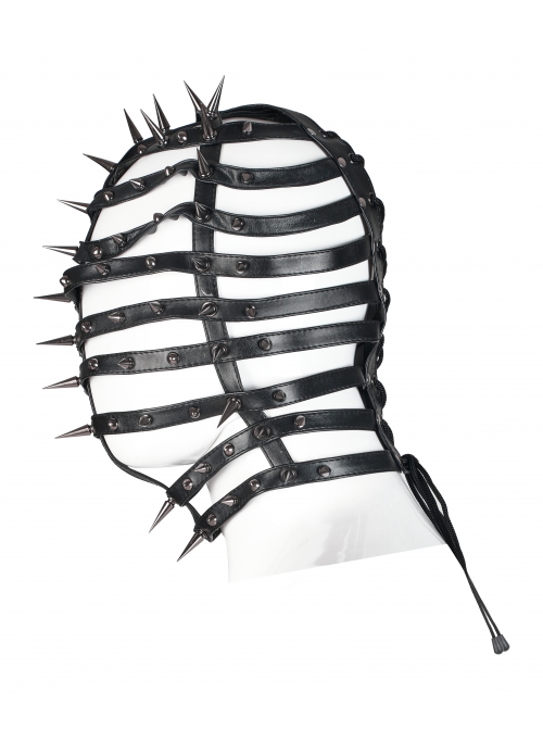 PU Material Different Length Designs Metal Cone Personalized Cross Rope Male Headgear