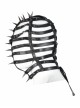 PU Material Different Length Designs Metal Cone Personalized Cross Rope Male Headgear