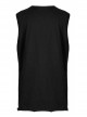 Punk Black Stretch-Knit Personality Skull Skeleton Print Metal Buckle Webbing Decoration Male Sleeveless T-Shirt
