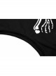 Punk Black Stretch-Knit Personality Skull Skeleton Print Metal Buckle Webbing Decoration Male Sleeveless T-Shirt
