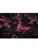Punk Daily Knitted Personality Red Abstract Print  Broken Holes Grommet Ribbon Decoration Loose Sleeveless Male T-Shirt
