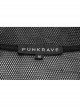Punk Rough No Elasticity Woven Mesh Black Metal Buckle Belts Decoration Perspective Sleeveless Male Metal Zipper Vest
