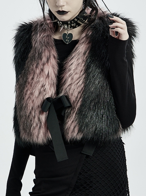 Punk Artificial Leather Knitted Fabric Belt Decoration Zipper Hooded Loose Comfortable Female Woollen Coat