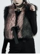 Punk Artificial Leather Knitted Fabric Belt Decoration Zipper Hooded Loose Comfortable Female Woollen Coat