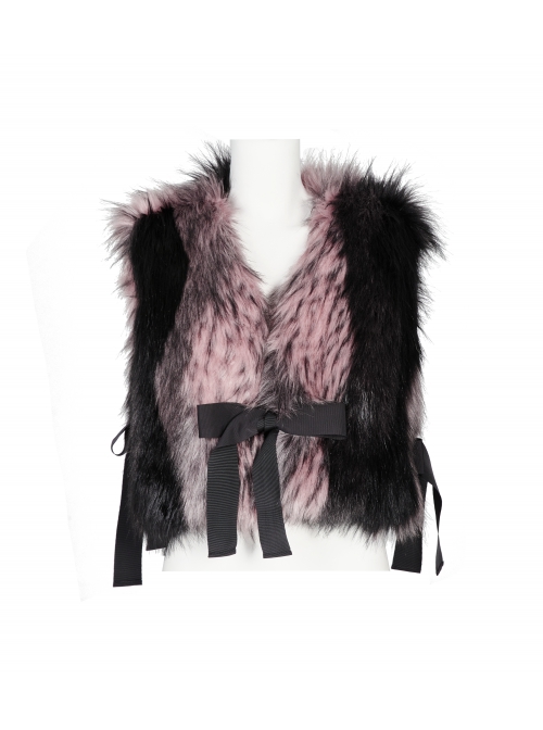 Punk Artificial Leather Knitted Fabric Belt Decoration Zipper Hooded Loose Comfortable Female Woollen Coat