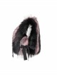 Punk Artificial Leather Knitted Fabric Belt Decoration Zipper Hooded Loose Comfortable Female Woollen Coat