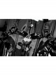 Black Patent Leather Heart Lock Chain Key Sexy Buttonhole Belt Trim Gothic Female Corset