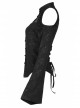 Gorgeous Gothic Stretch-Knit Printed Splicing Mesh Shoulder Jacquard Off The Shoulder Tie Rope Female Shirt