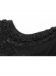 Gorgeous Gothic Stretch-Knit Printed Splicing Mesh Shoulder Jacquard Off The Shoulder Tie Rope Female Shirt