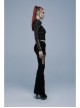 Irregular Printed Knitted Fabric Splicing Stretch Diamond Mesh Metal Shake Button Hem Bat Trim Zipper Punk Short Female Jacket