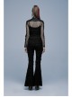 Irregular Printed Knitted Fabric Splicing Stretch Diamond Mesh Metal Shake Button Hem Bat Trim Zipper Punk Short Female Jacket