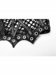 Irregular Printed Knitted Fabric Splicing Stretch Diamond Mesh Metal Shake Button Hem Bat Trim Zipper Punk Short Female Jacket