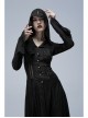 Embossed Knitting Gothic Beautifully Hollowed Applique Cross Webbing Pleated Lace Flared Sleeves Hooded Long Female Coat
