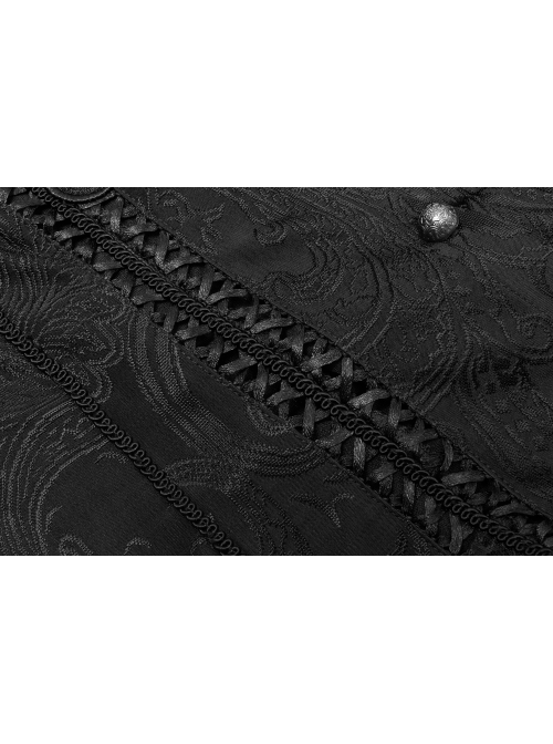Embossed Knitting Gothic Beautifully Hollowed Applique Cross Webbing Pleated Lace Flared Sleeves Hooded Long Female Coat
