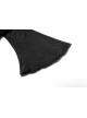 Embossed Knitting Gothic Beautifully Hollowed Applique Cross Webbing Pleated Lace Flared Sleeves Hooded Long Female Coat