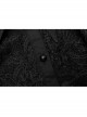 Gothic No Elasticity Sexy Hollowed Embroidered Mesh Personalized Bat Neckline Black Long Sleeve Shirt