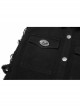 Punk Simple Daily Elastic Twill Fabric Featured Flap Pocket Metal Accessories Black Sleeveless Male Vest