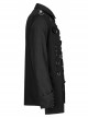 Black Punk Asymmetric Hem Personality Metal Buckle Decorative Soft Long Sleeve Male Shirt