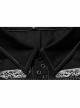 Punk Personality Skeleton Skeleton Shape Pattern Embroidery Cotton No Elasticity Twill Black Long Sleeve Male Shirt