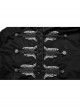 Punk Personality Skeleton Skeleton Shape Pattern Embroidery Cotton No Elasticity Twill Black Long Sleeve Male Shirt