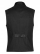 Gothic Noble Jacquard Embroidery Pleated Ruffle Delicate Buttons Decoration Black Vest
