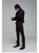 Gothic Noble Jacquard Embroidery Pleated Ruffle Delicate Buttons Decoration Black Vest