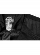 Gothic Noble Jacquard Embroidery Pleated Ruffle Delicate Buttons Decoration Black Vest