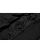 Gothic Noble Jacquard Embroidery Pleated Ruffle Delicate Buttons Decoration Black Vest