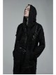 Decadent Knitted Holes Mesh Design Metal Zipper Buttonhole Decoration Metal Large Pins Male Gothic Coat