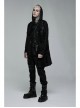 Decadent Knitted Holes Mesh Design Metal Zipper Buttonhole Decoration Metal Large Pins Male Gothic Coat