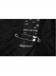 Decadent Knitted Holes Mesh Design Metal Zipper Buttonhole Decoration Metal Large Pins Male Gothic Coat